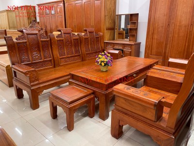 Bộ bàn ghế gỗ phòng khách sang trọng