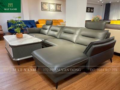 Bộ sofa da đơn giản sang trọng