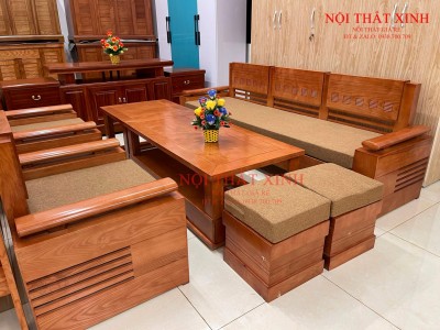 Bộ sofa gỗ sang trọng cho phòng khách