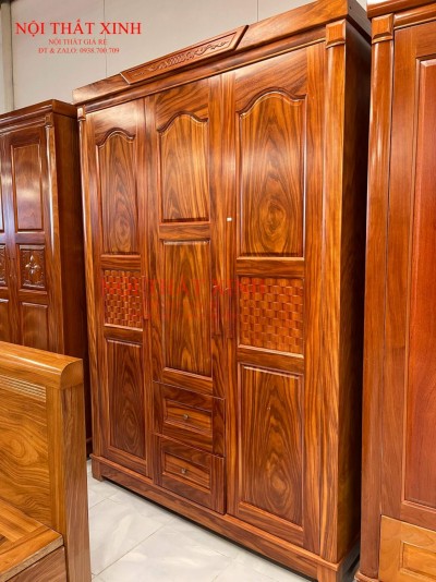 Tủ quần áo gỗ tự nhiên T5